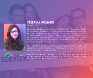 Stefania, giovane volontaria, racconta la sua esperienza di Servizio Civile